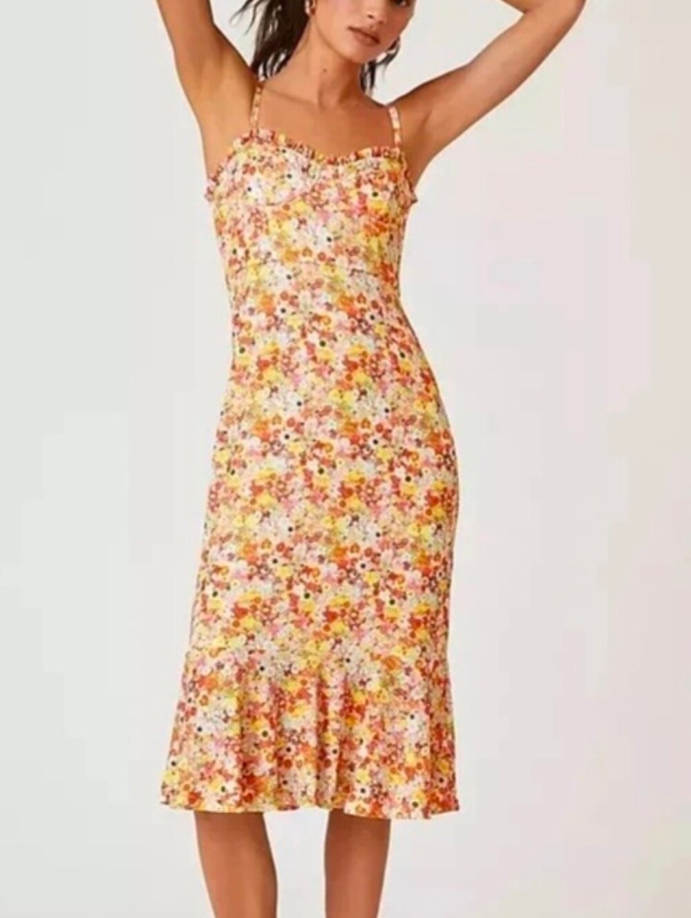 Anthropologie Hutch Selene Floral Midi Dress | Size L